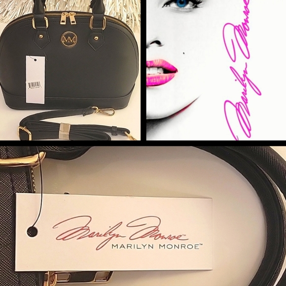 Marilyn Monroe NWT Black Crossbody handbag w/ Removable Shoulder Strap & Dustbag - Picture 1 of 16